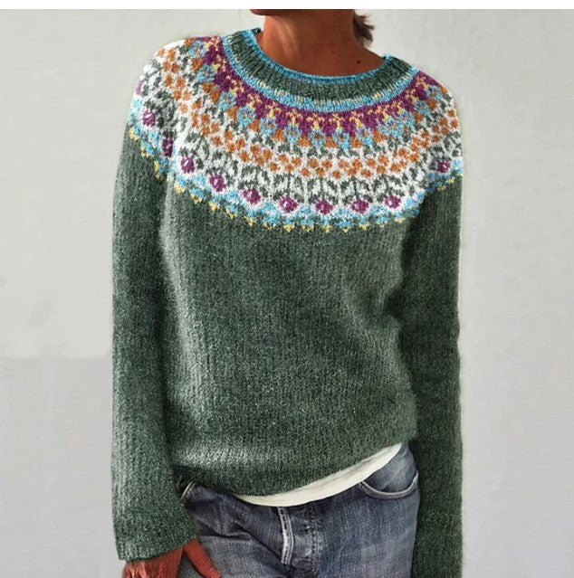 Livia - Pull Vintage Tricoté pour un Look Printanier Frais et Tendance
