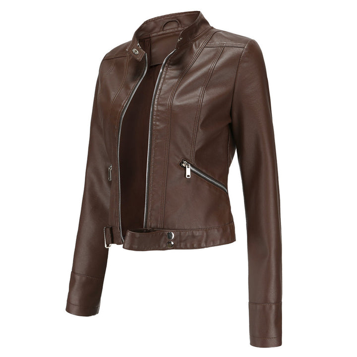 Veste en cuir courte pour femme OXANA - Élégante et intemporelle !