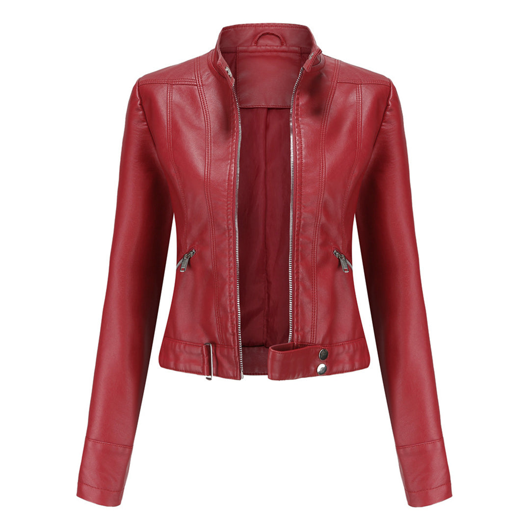Veste en cuir courte pour femme OXANA - Élégante et intemporelle !
