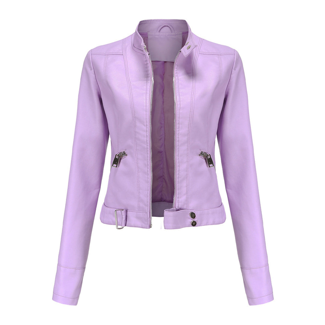 Veste en cuir courte pour femme OXANA - Élégante et intemporelle !