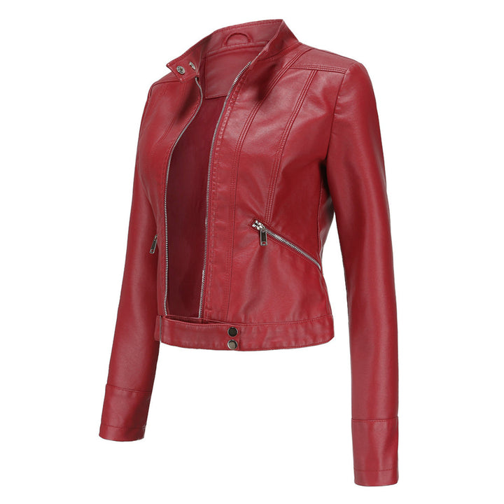 Veste en cuir courte pour femme OXANA - Élégante et intemporelle !