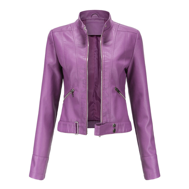 Veste en cuir courte pour femme OXANA - Élégante et intemporelle !