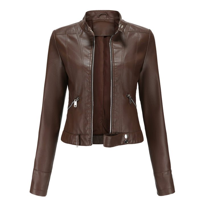 Veste en cuir courte pour femme OXANA - Élégante et intemporelle !