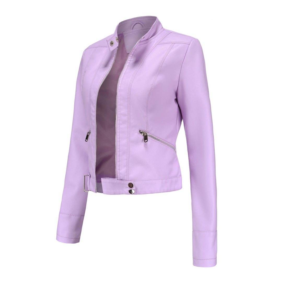 Veste en cuir courte pour femme OXANA - Élégante et intemporelle !