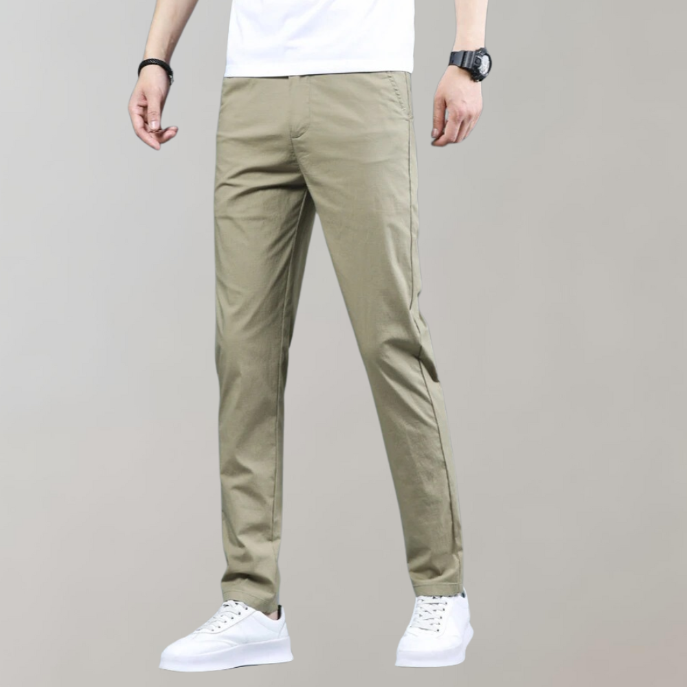 Pim - Pantalon chino à taille élastique pour un ajustement confortable