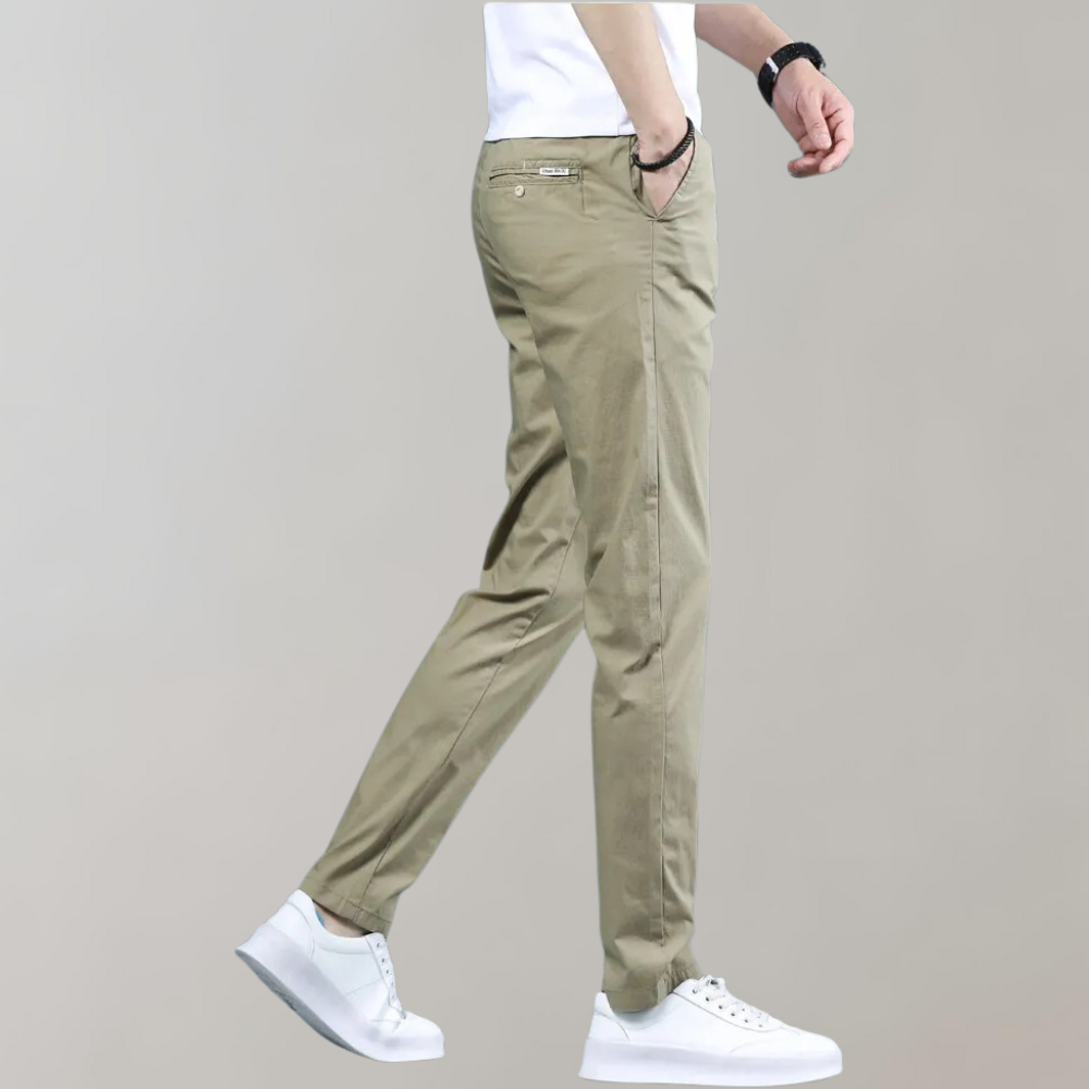 Pim - Pantalon chino à taille élastique pour un ajustement confortable