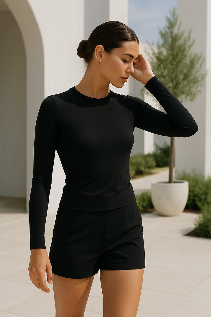 Precy - Top élégant à manches longues pour un look raffiné