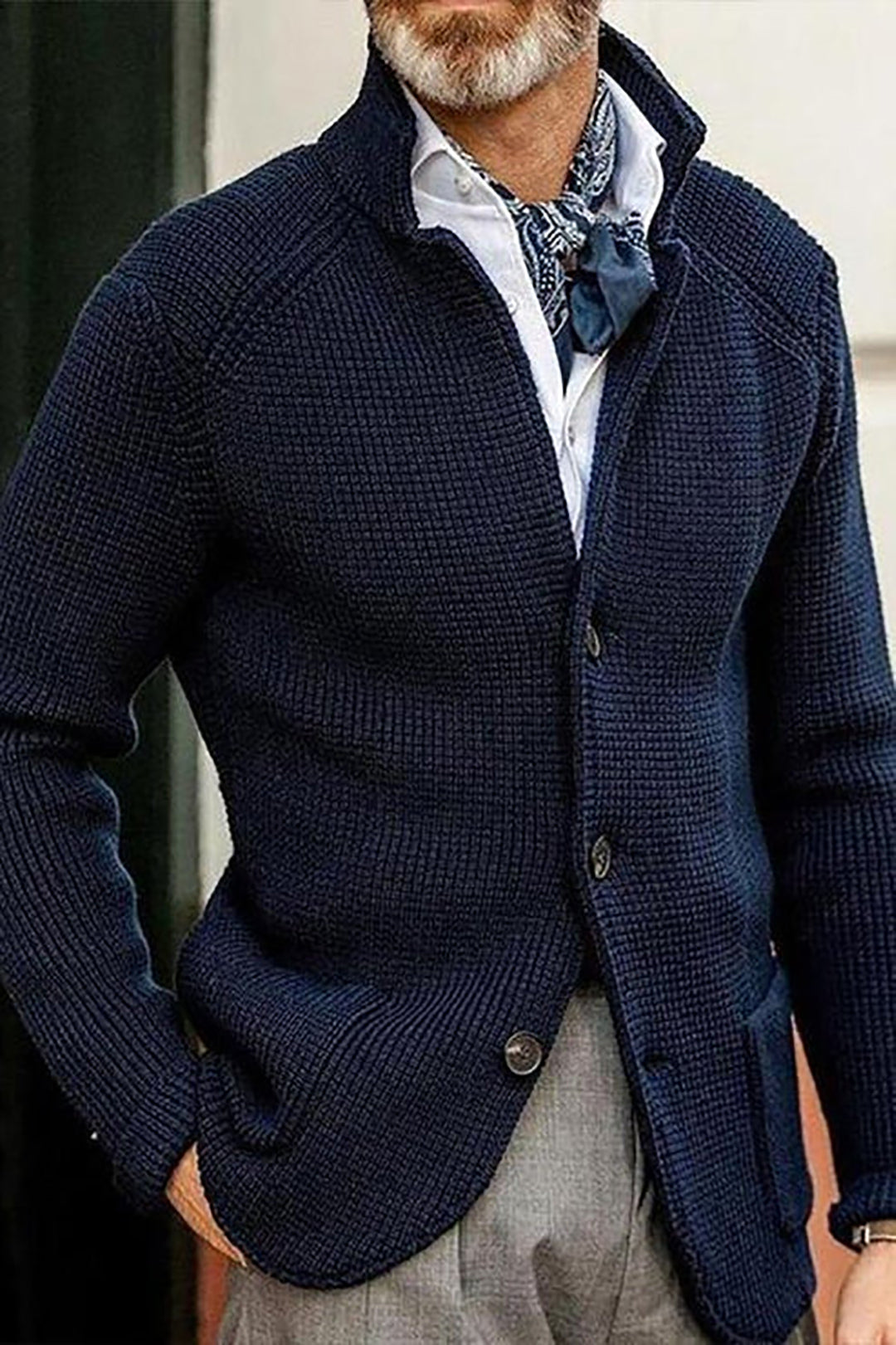 Blazer Tricoté™ - Veste Regular Fit Chaleureuse et Élégante pour un Look Sophistiqué