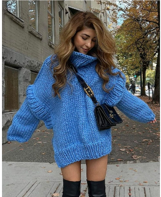 Ivienne - Pull en maille surdimensionné confortable et tendance pour un look stylé