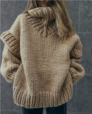 Ivienne - Pull en maille surdimensionné confortable et tendance pour un look stylé