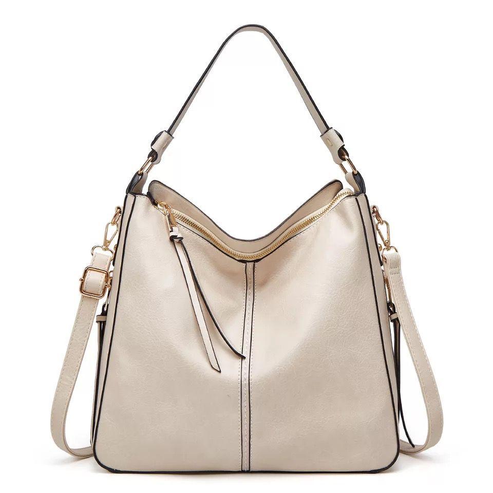 Mae - ensemble élégant de sac à épaule et de pochette en simili cuir de luxe