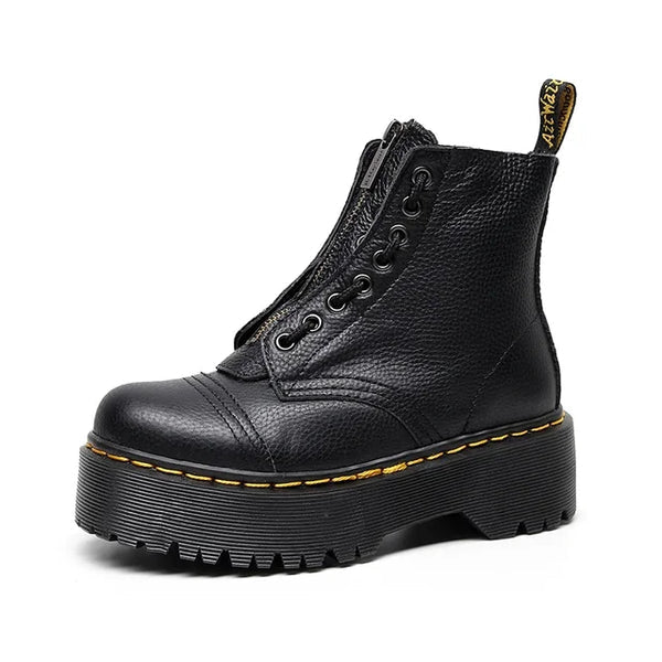 Bottes en cuir robustes Leilani Élégantes pour un style et un confort ultimes.