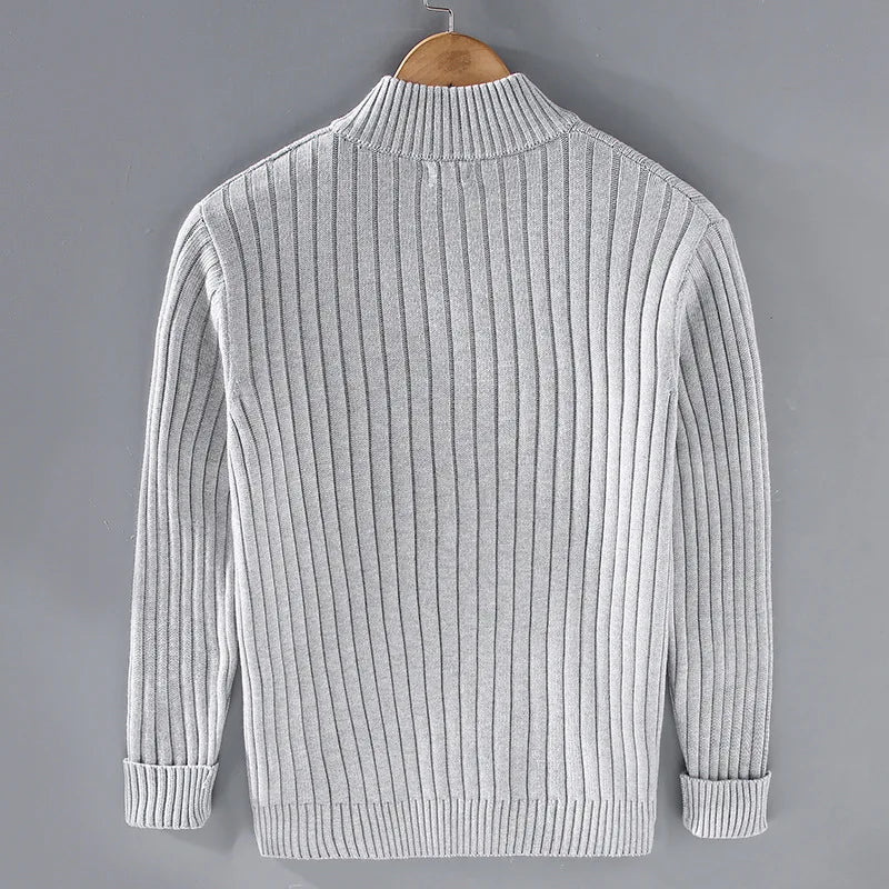 Pierre™ - Cardigan en laine Shetland pour homme avec fermeture éclair