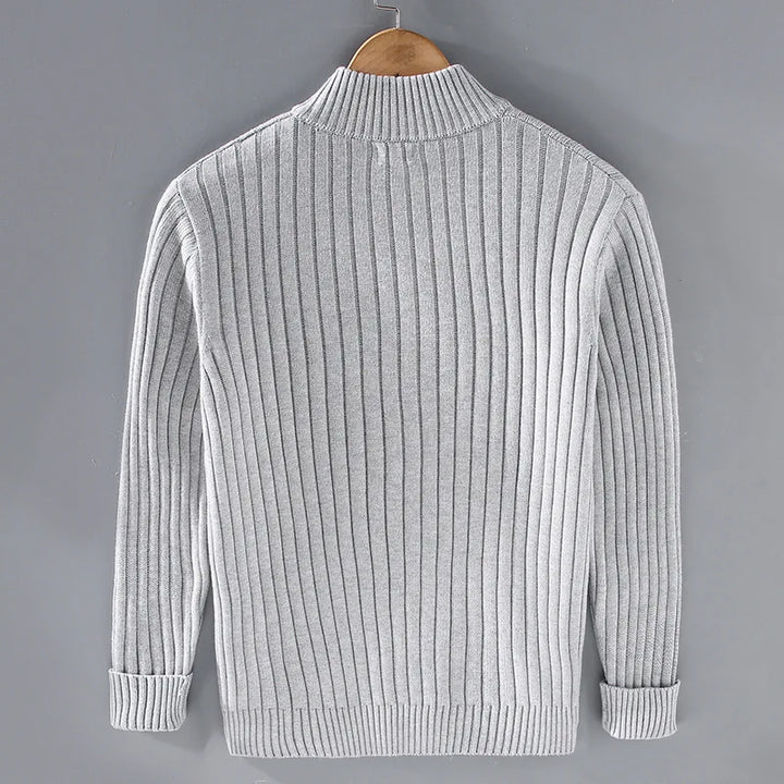 Pierre™ - Cardigan en laine Shetland pour homme avec fermeture éclair