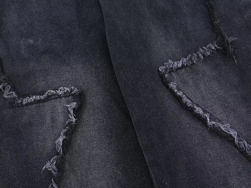 Zyren - Jeans oversize tendance avec un effet destroy stylé