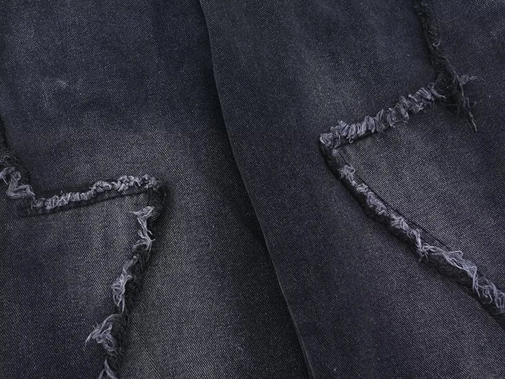 Zyren - Jeans oversize tendance avec un effet destroy stylé