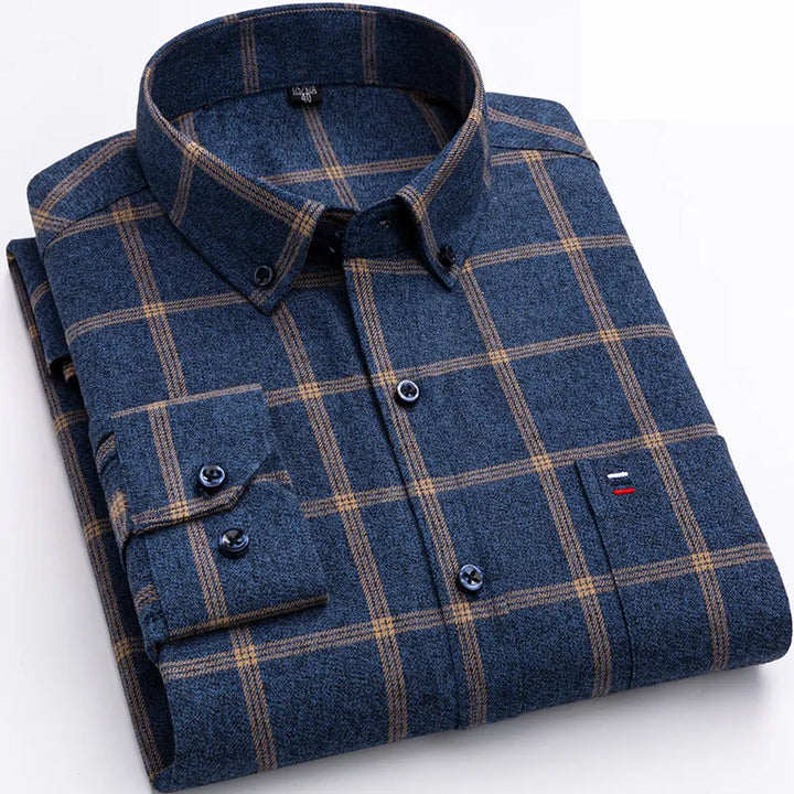 Alaric - Chemise pour homme élégante avec un design en coton à carreaux tendance