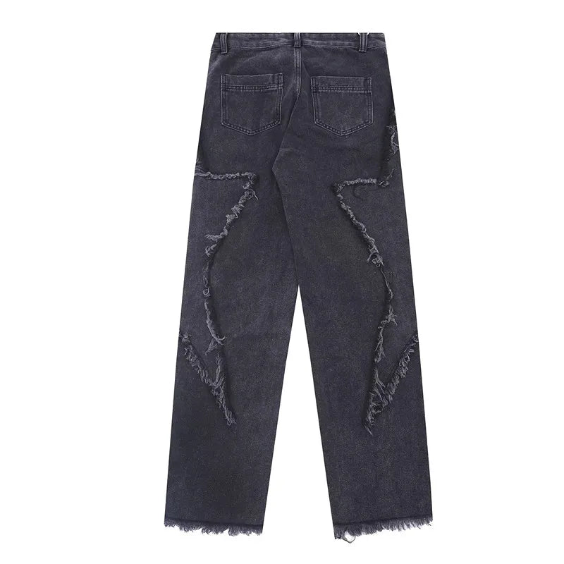 Zyren - Jeans oversize tendance avec un effet destroy stylé