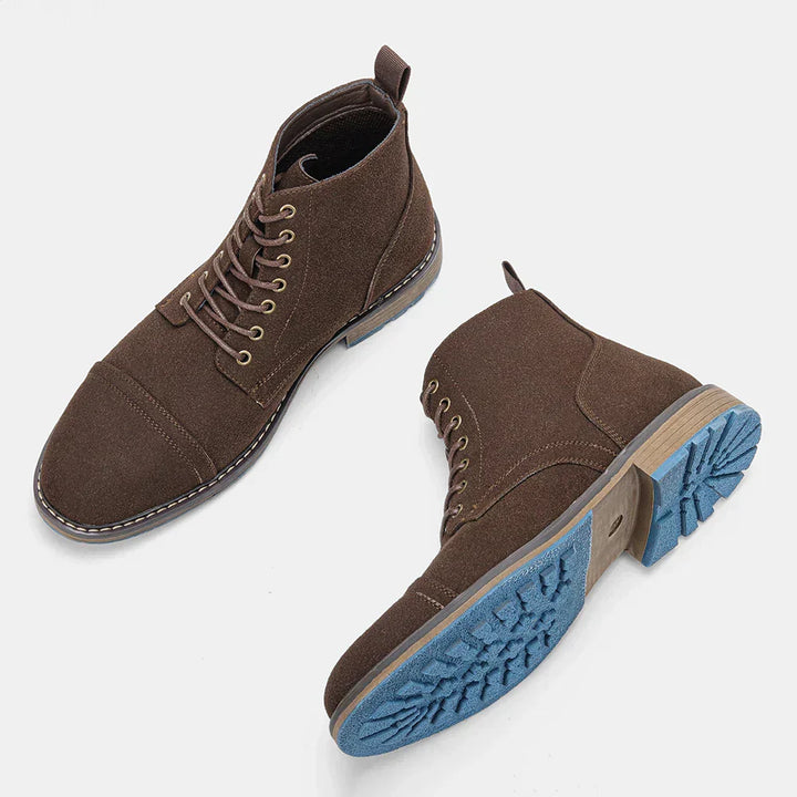 Bottes en cuir classiques élégantes pour hommes Felix™ avec semelle antidérapante sécurisée.