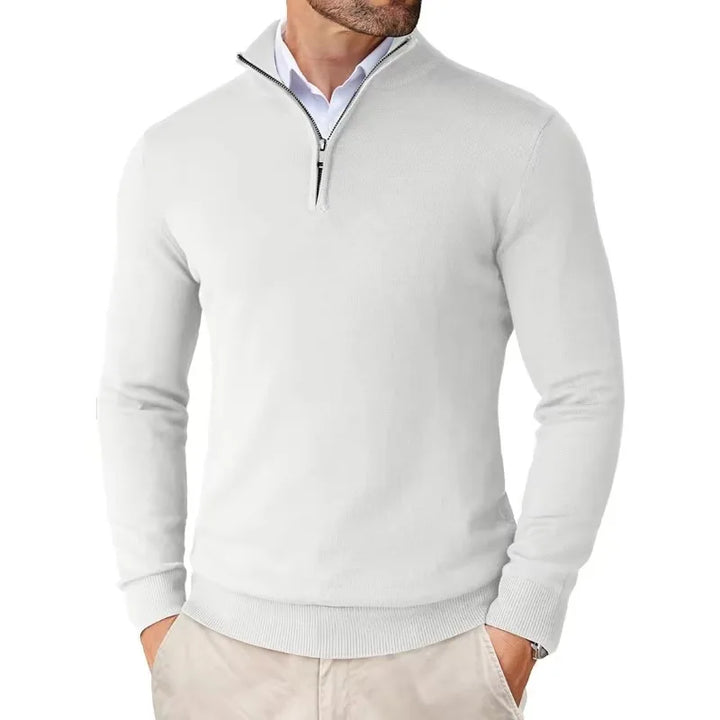 Caitlin™ Pull de luxe pour hommes avec demi-fermeture éclair résistante pour un look élégant.