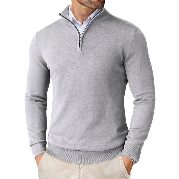 Caitlin™ Pull de luxe pour hommes avec demi-fermeture éclair résistante pour un look élégant.
