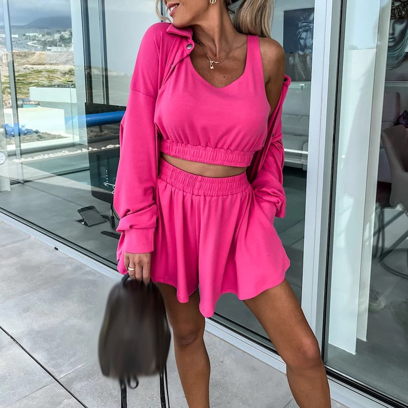 Janna - Luxueux ensemble lounge trois pièces pour femme, d'un excellent confort