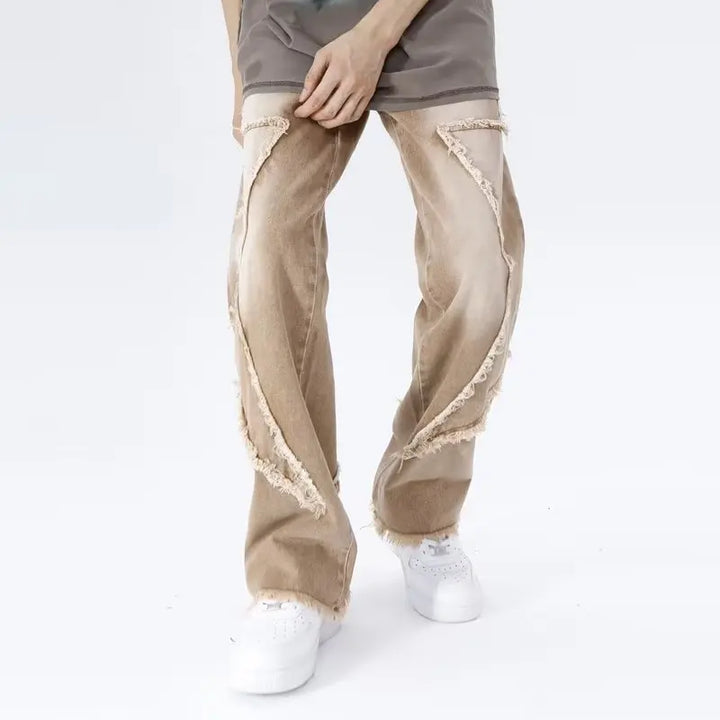 Zyren - Jeans oversize tendance avec un effet destroy stylé
