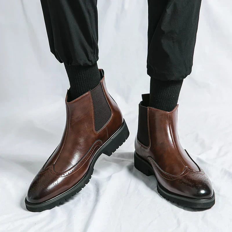 Bottes Chelsea Fabien™ Luxe Brillantes pour Hommes Élégants
