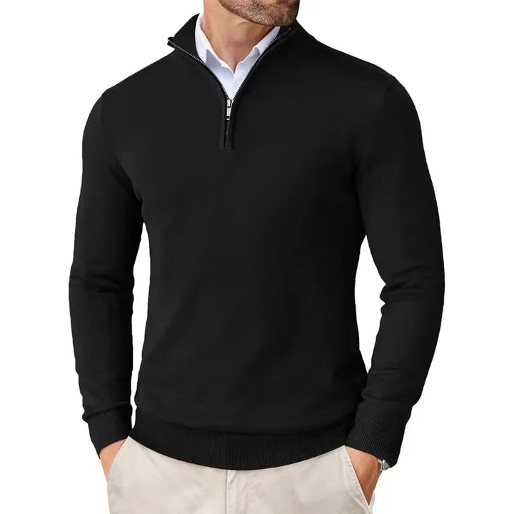 Caitlin™ Pull de luxe pour hommes avec demi-fermeture éclair résistante pour un look élégant.