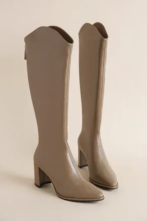 Bianca - Bottes pointues élégantes au genou