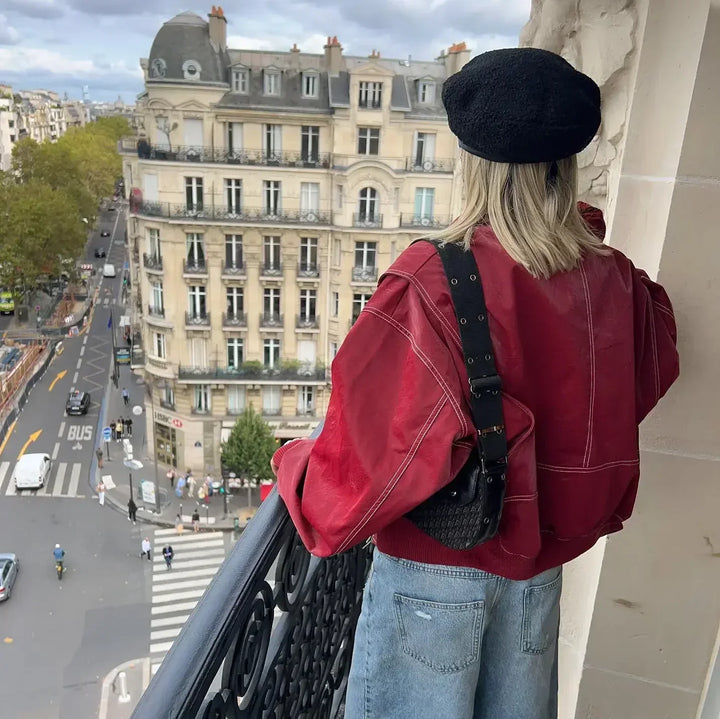 Pauline™ - Veste en cuir grande taille
