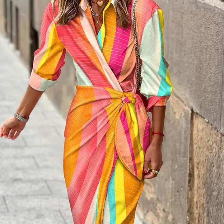 Leila - Robe enveloppante élégante et confortable pour toutes les occasions