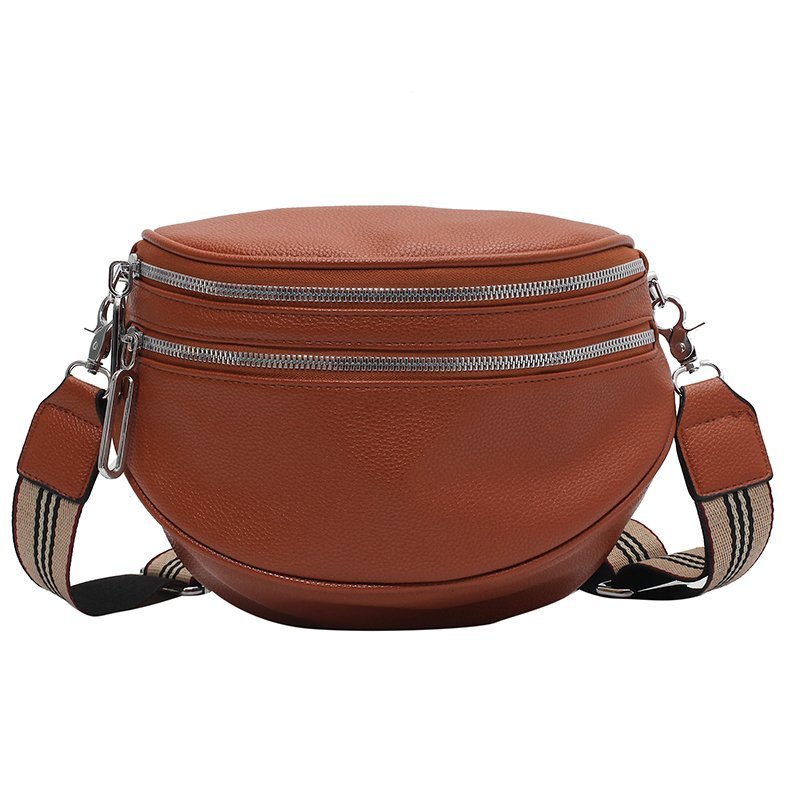Zivora Luxe Sacoche en Cuir avec Double Zip - Sac Banane Élégant pour Chaque Occasion