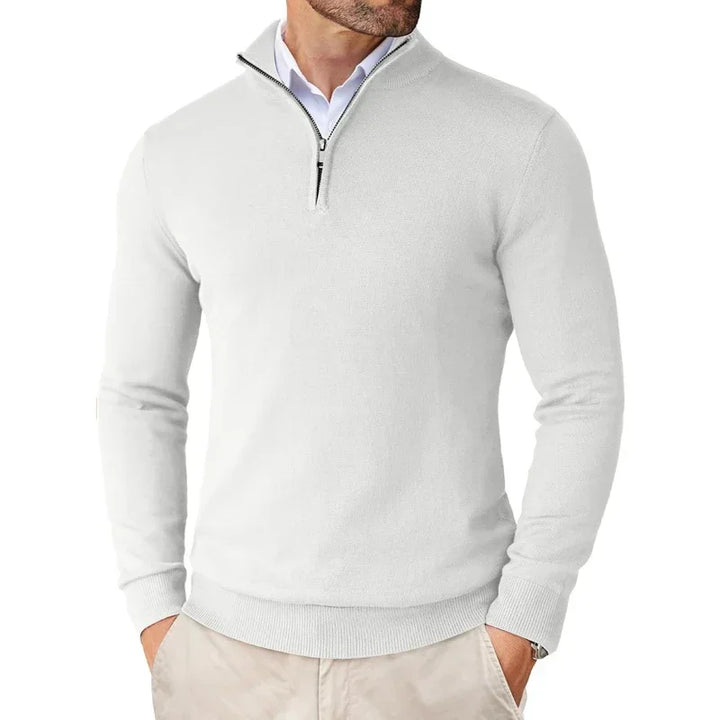Caitlin™ Pull de luxe pour hommes avec demi-fermeture éclair résistante pour un look élégant.