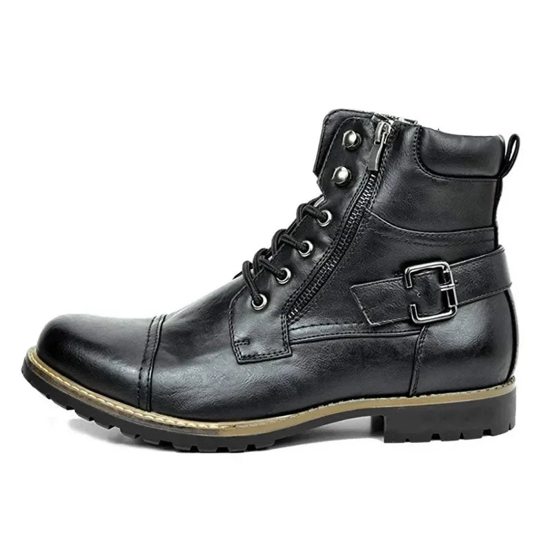 Bottes pour hommes Gijs™ élégantes en cuir avec boucle ajustable et lacets confortables.