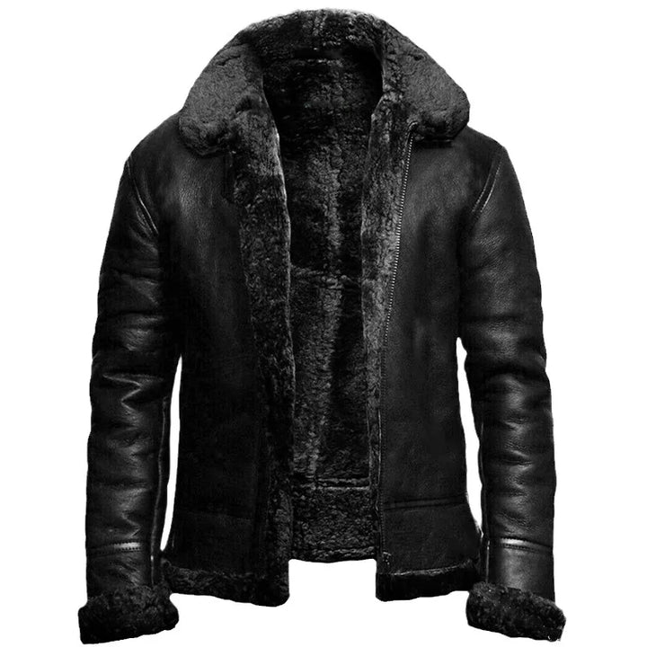 René™ - Veste moderne en cuir et laine