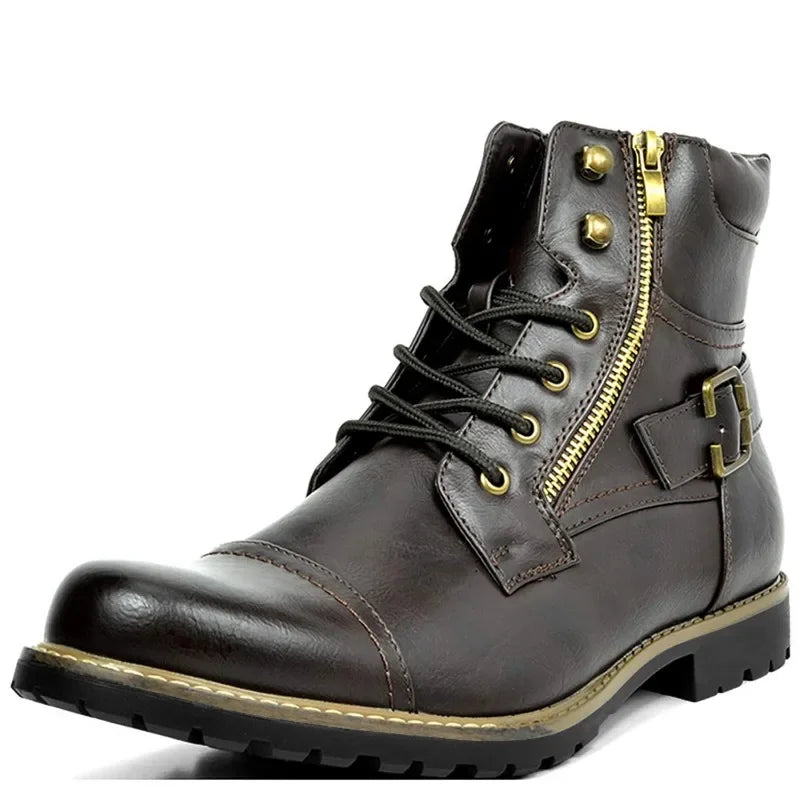 Bottes pour hommes Gijs™ élégantes en cuir avec boucle ajustable et lacets confortables.