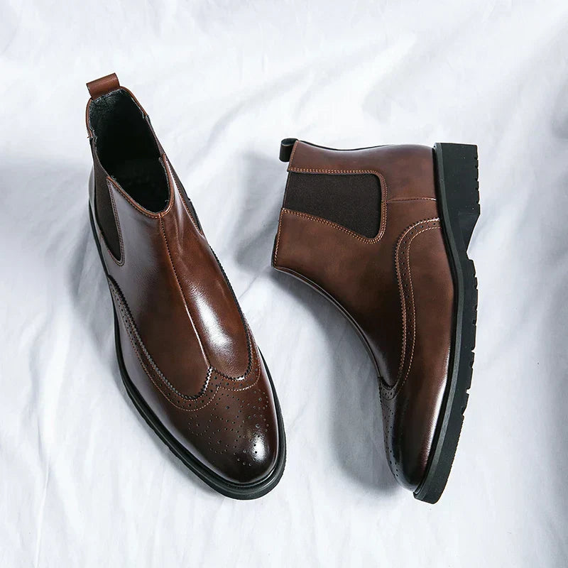 Bottes Chelsea Fabien™ Luxe Brillantes pour Hommes Élégants
