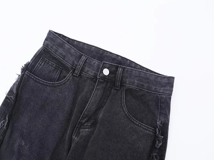 Zyren - Jeans oversize tendance avec un effet destroy stylé