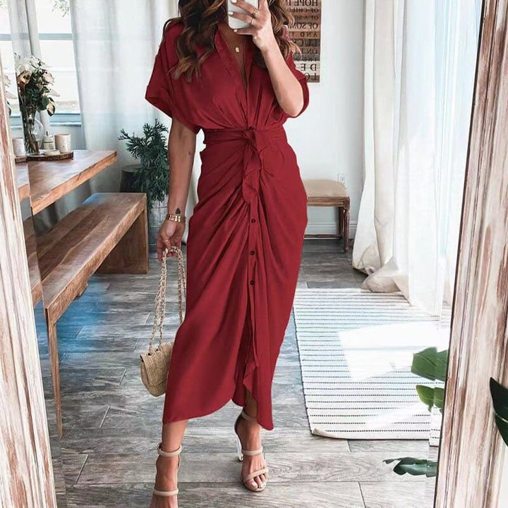 Élégante et magnifique dressing gown de chambre maxi portefeuille pour un look raffiné.