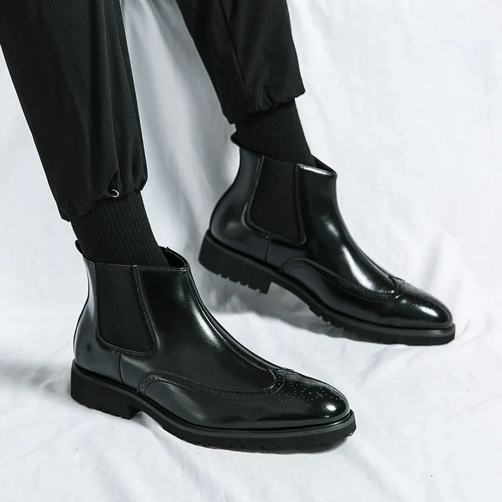 Bottes Chelsea Fabien™ Luxe Brillantes pour Hommes Élégants