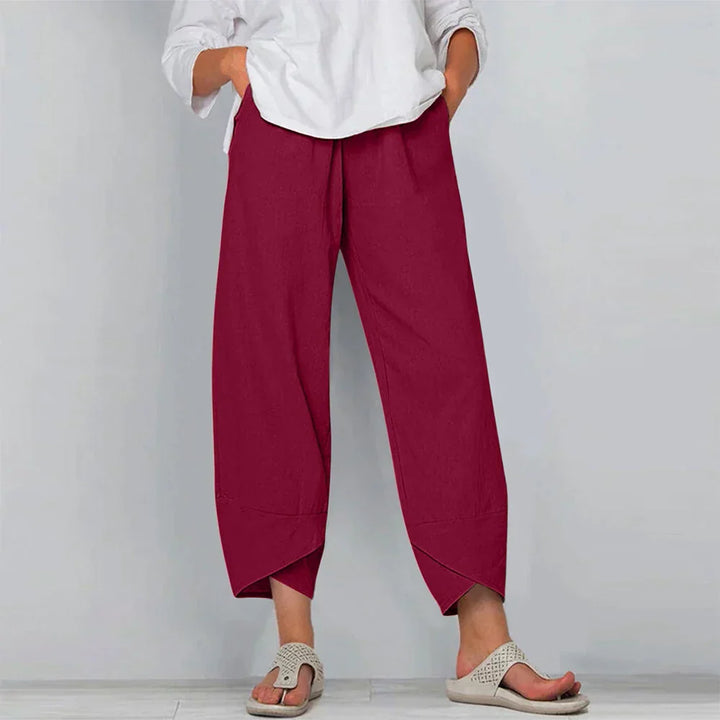 Sadie - Pantalon élégant en coton et lin pour femmes