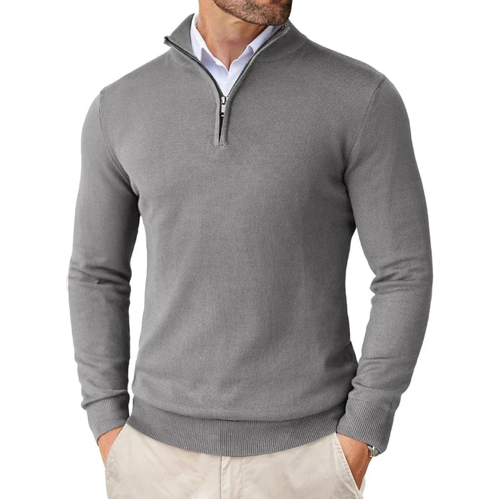 Caitlin™ Pull de luxe pour hommes avec demi-fermeture éclair résistante pour un look élégant.