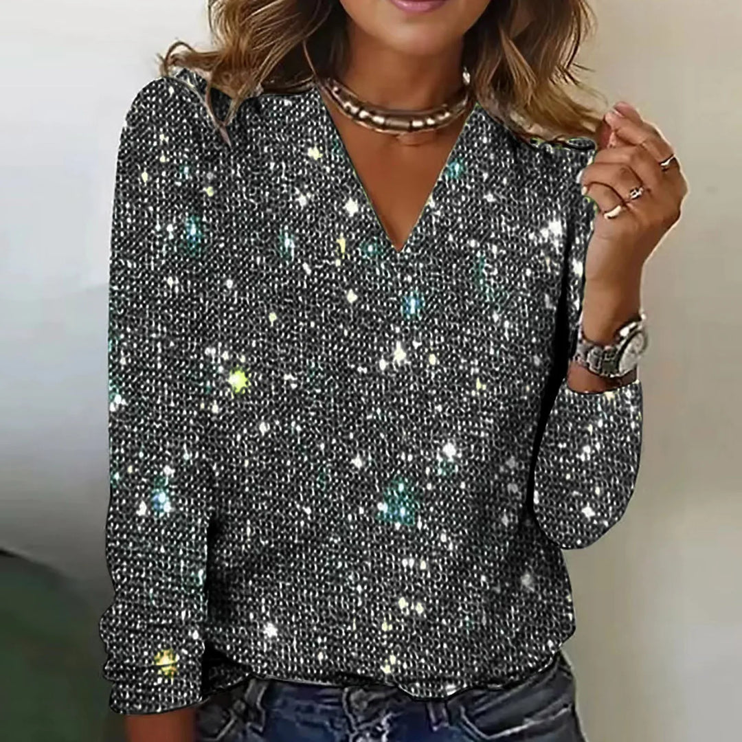 Rowena - Top élégante pour femme avec un effet scintillant envoûtant pour un look éblouissant.