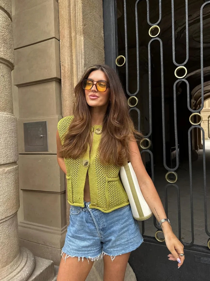 Ilya - Gilet Élégant en Tricot pour un Confort et un Style Optimaux