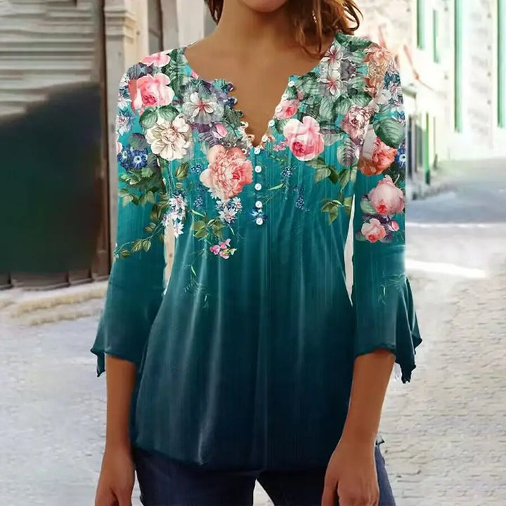 Glena - Élégante tunique pour femmes avec un accent de bouton stylé et des détails raffinés.