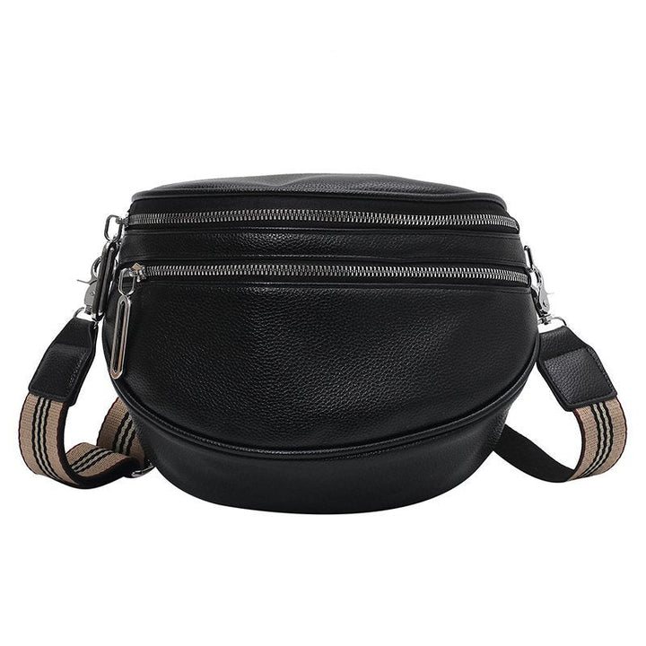 Zivora Luxe Sacoche en Cuir avec Double Zip - Sac Banane Élégant pour Chaque Occasion