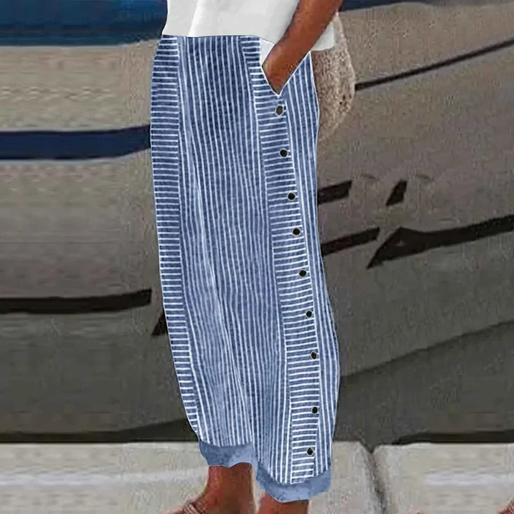 Georgia - Ultimate Comfort Pantalon d'été à rayures