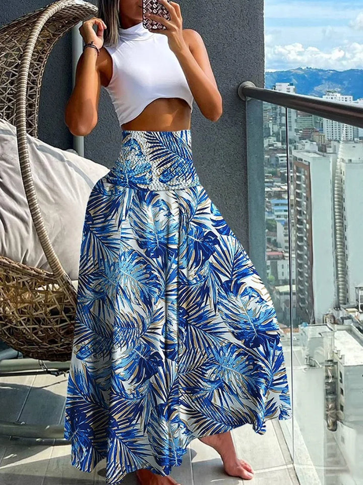 Isalina - Jupe maxi bohème élégante avec imprimé paisley bohémien pour un look décontracté et tendance.
