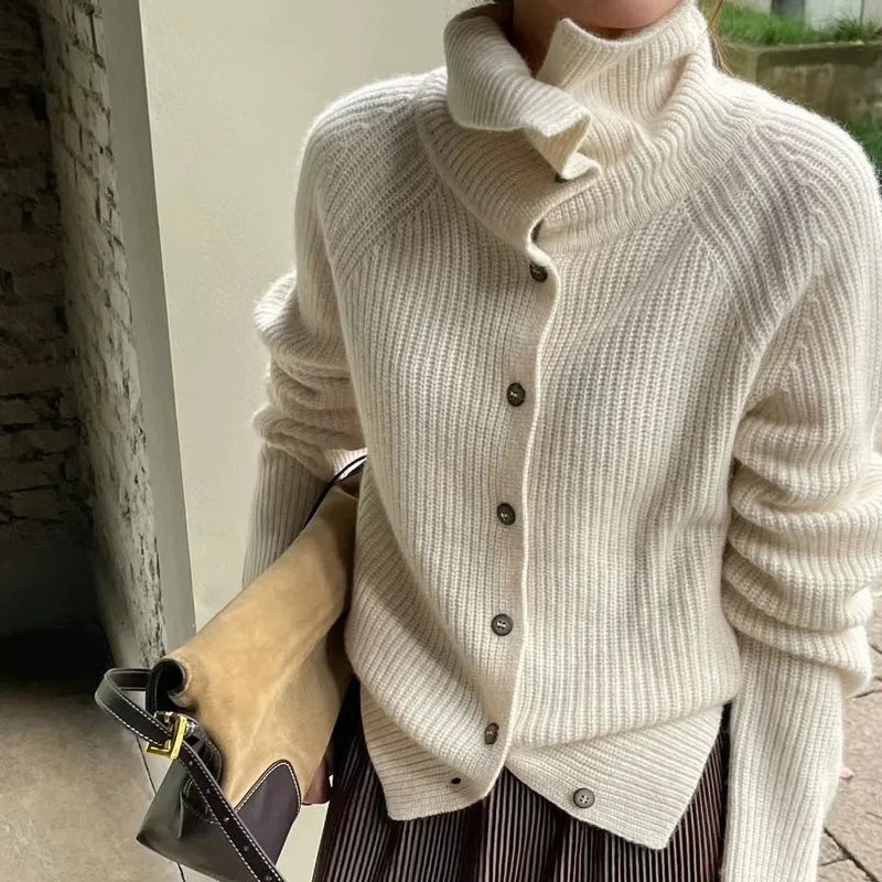 Isalieva - Pull Col Roulé Élégant Classique pour un Style Intemporel